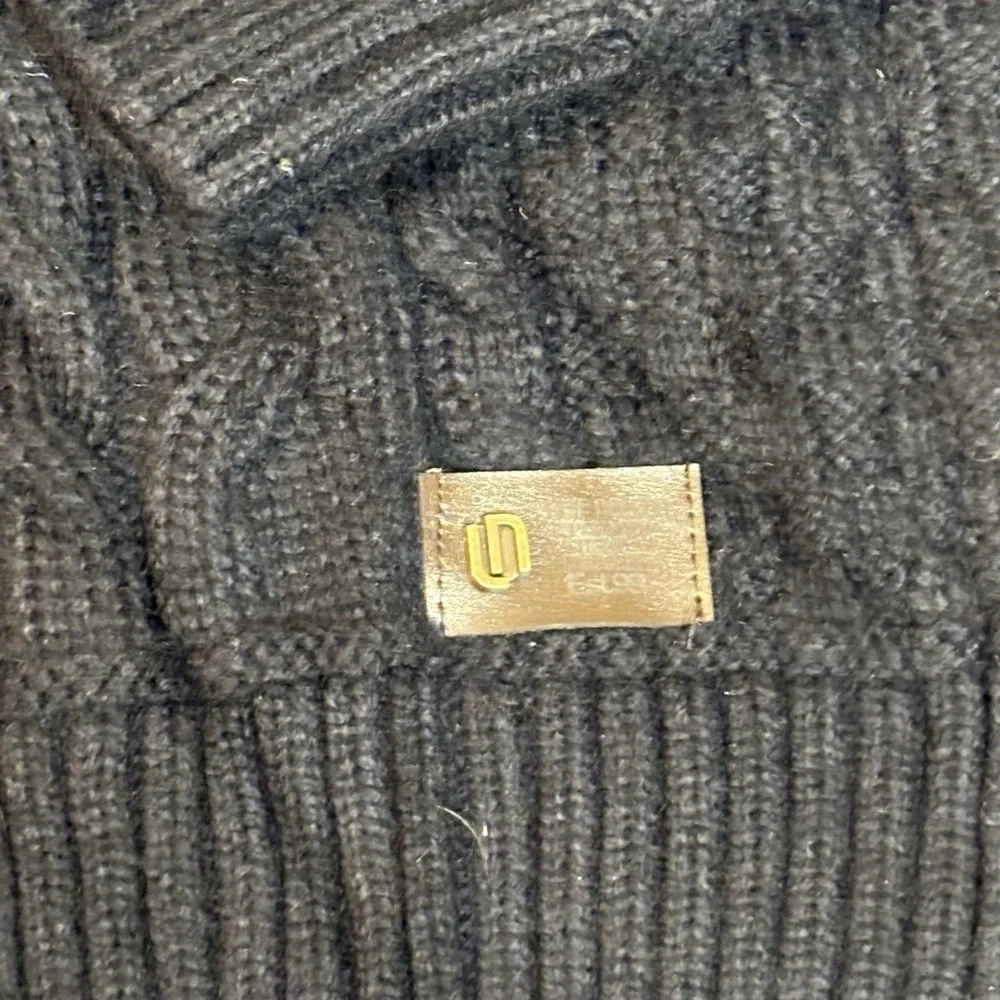 Men's‎ Leif Nelson Chunky Knitted Turtleneck Sweater Black Size Small Casual